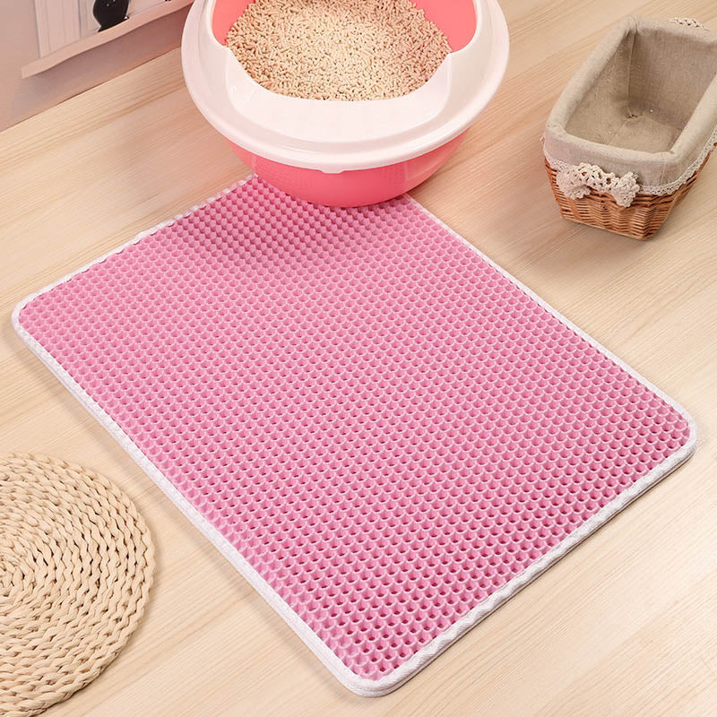 Double layer Non-slip Waterproof Foldable Cat litter Pad