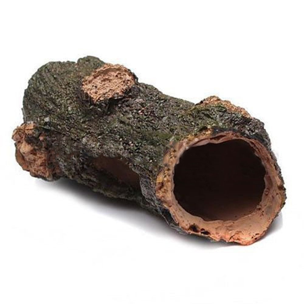 Fish Aquarium Hollow Hole Log Tree Tunnel Decor