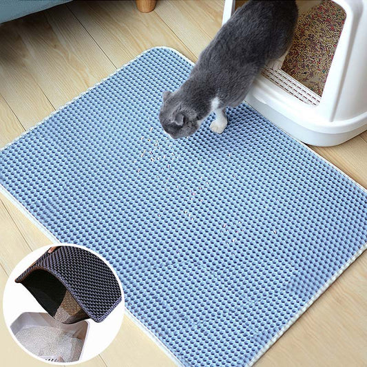 Double layer Non-slip Waterproof Foldable Cat litter Pad