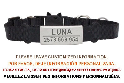 Adjustable Safety Breakaway Personalized Pet Collar