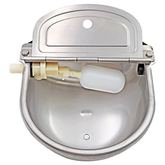 Automatic Stainless Steel Water Bowl with Float and Drain Hole