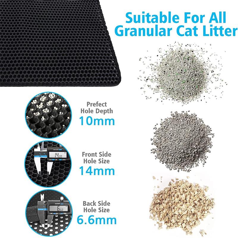 Waterproof Double layer Non-slip Washable Litter/Feeder Cat Mat