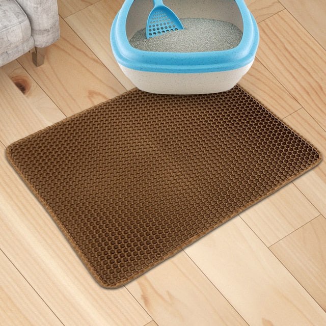 Waterproof Double layer Non-slip Washable Litter/Feeder Cat Mat