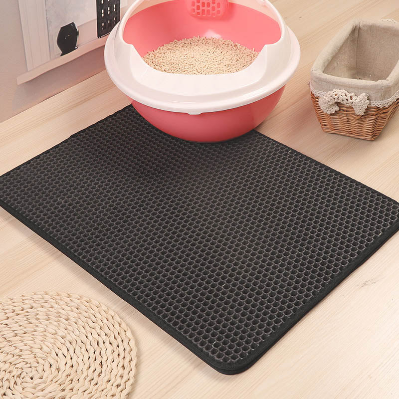 Double layer Non-slip Waterproof Foldable Cat litter Pad