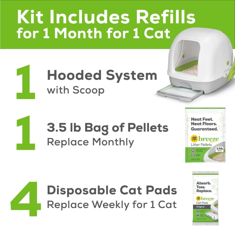 Breeze Hooded System Starter Kit Litter Box,