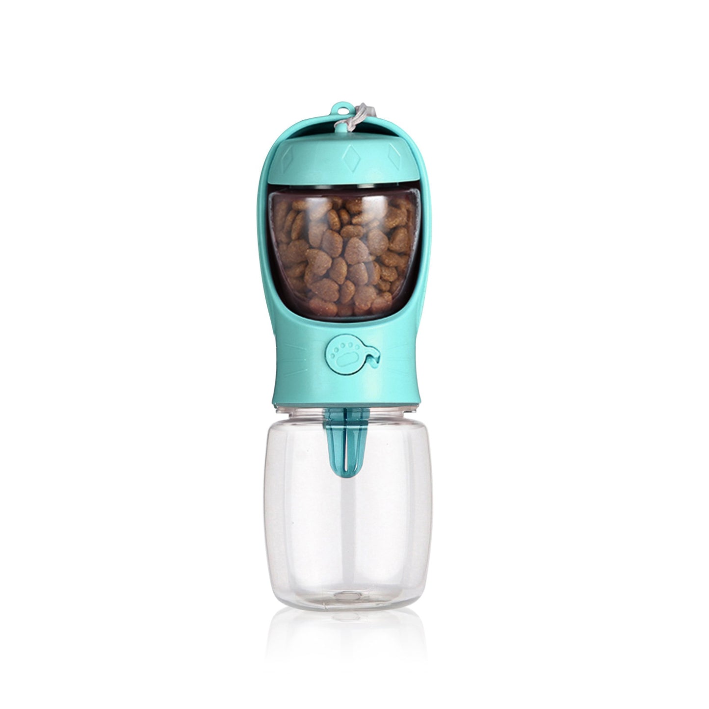 Portable travel along Pet Water Bottle with Food Storage