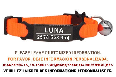 Adjustable Safety Breakaway Personalized Pet Collar