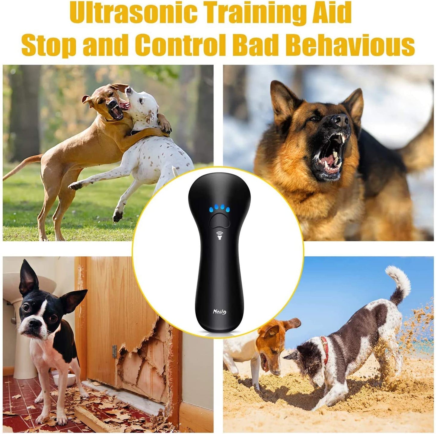 Ultrasonic Rechargeable Anti-Barking Training Device