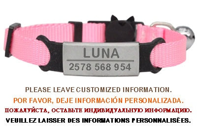 Adjustable Safety Breakaway Personalized Pet Collar