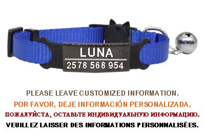 Adjustable Safety Breakaway Personalized Pet Collar