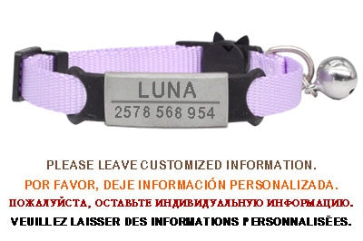 Adjustable Safety Breakaway Personalized Pet Collar